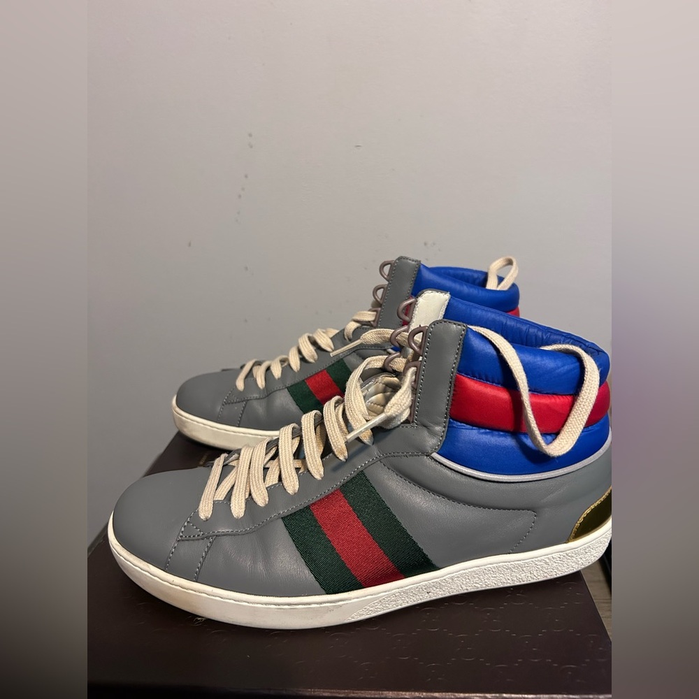 Men’s Gucci Ace High Top Sneakers - US 9M (EU 8.5)